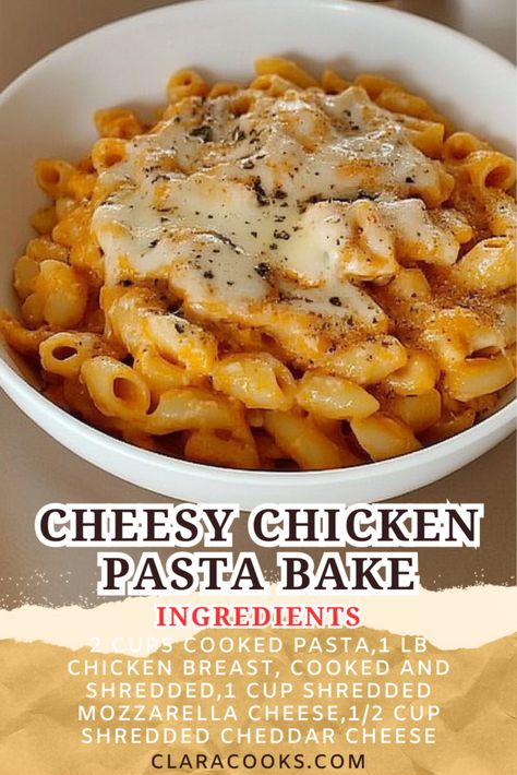 Cheesy Chicken Pasta Bake Cheesy Chicken And Pasta, Easy Chicken Pasta Bake, Teriyaki Chicken Bowl Recipe, Baked Chicken Pasta Recipes, Easy Chicken Stir Fry, Cheesy Chicken Pasta, Pasta Bake Easy, Pasta Bake Recipe, Easy Teriyaki Chicken