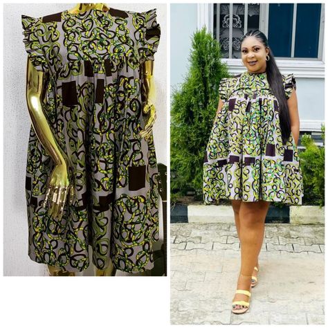 Lose Dress Outfits Ankara, Lose Dress Outfits, Lose Dress, Classy Short Dresses, African Party Dresses, 2piece Outfits, Chic Dress Classy, African Print Dress Ankara, African Fashion Designers