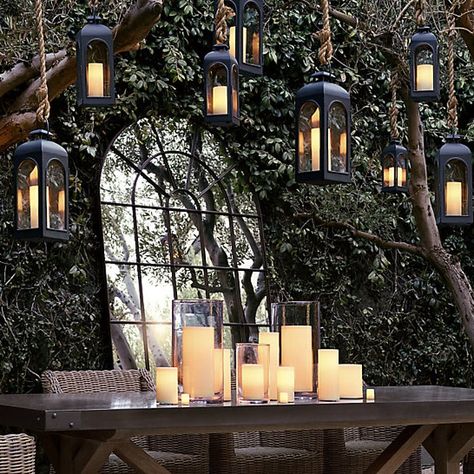 Craving a Cozy Home? Shop These 30 Products Under $30: Admit it. Your Pinterest boards are filled with photos of crackling fireplaces, oversize scarves, and mugs of something warm and delicious. Interior Pillars, Dream Patio, Pergola Lighting, Garden Mirrors, Hanging Candles, Humming Bird Feeders, Contemporary House Design, Decor Minimalist, Flameless Candle