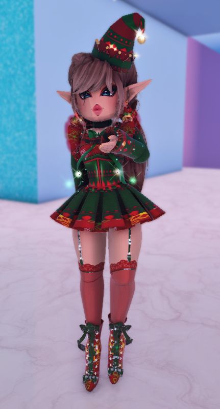 Christmas Elf Outfit Aesthetic, Royal High Pjs, Royal High Ball Outfits, Royale High Shoes, Your Favorite Holiday/season Royale High, Christmas Outfit Royale High, Christmas Outfits Royale High, Royale High Christmas Outfit Ideas, Rh Christmas Outfits