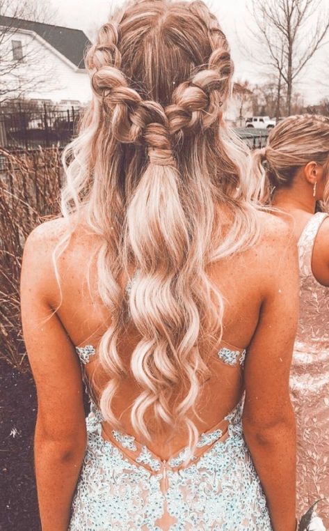 #hairstyles School Dance Hairstyles, Prom Hair Medium, Formal Hairstyles For Long Hair, Pageant Hair, Hoco Hair Styles, Hoco Hairstyles, Homecoming Hairstyles Updos, Dance Hairstyles, Prom Hairstyles For Long Hair