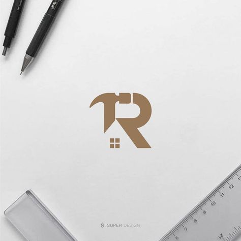 Roofing Company Logos, Graphic Designer Ideas, Hammer Logo, Ct Logo, Roofing Logo, Handyman Logo, Construction Company Logo, Cafe Logo Design, Web Design Examples