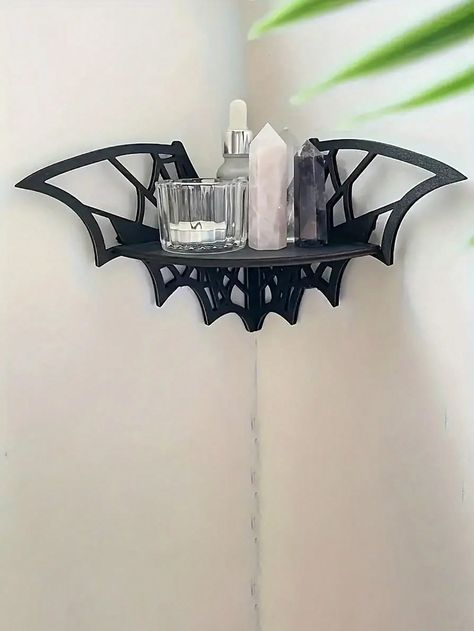 Whimsigoth Bathroom Decor, Goth Shelf, Goth Apartment Decor, Goth House Decor, Goth Bathroom Decor, Gothic House Decor, Gothic Bathroom Ideas, Goth Bedroom Decor, Gothic Kitchen Decor