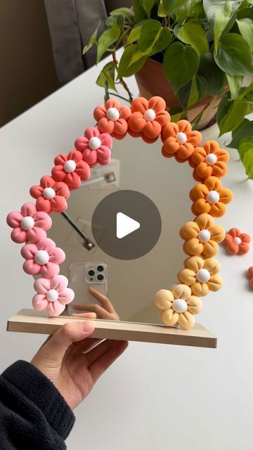 13K likes, 33 comments - claymoo.co on November 4, 2023: "Flower Mirror DIY pt. 2 ✌️ Materials: - Colored soft air-dry clay/foam clay - Toothpick for making the petals - Mirror - Glue gun Instructions: Mix colors for the flowers. Make flowers and wait for it to dry. Glue it on the mirror!! #diyideas #craftideas #clay #polymerclay #diydecor #airdryclay". Clay Tiktok, Soft Air Dry Clay, Flower Mirror Diy, 2x4 Projects Diy Outdoor Furniture, Foam Clay, Make Flowers, Flower Mirror, Disney Princess Drawings, Wait For It