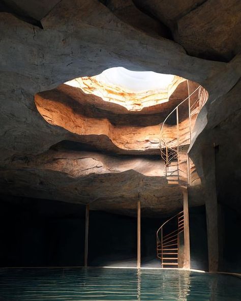 Tulum Restaurants, Interior Design Minimal, Joshua Tree Park, Cave Entrance, Escalier Design, Cave House, Temple Architecture, Apartment Architecture, Brutalist Architecture