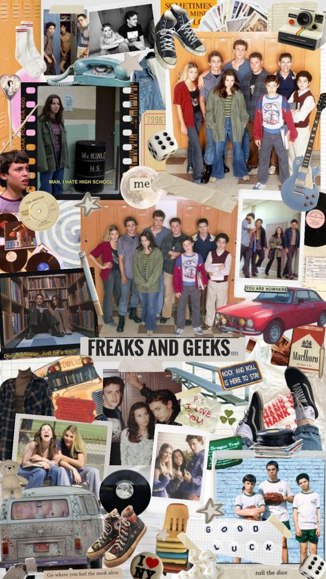 That 90s Show Aesthetic, Freaks And Geeks Aesthetic, Film Collage, Aesthetic Tv, Geek Movies, Collage Moodboard, Freaks And Geeks, Show Me, I Missed