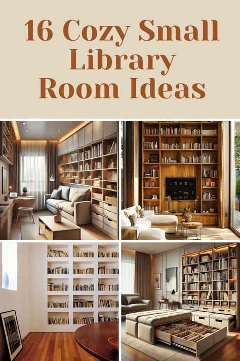 Who says you need a mansion for a home library? With these clever small library room ideas, you can transform any nook into your personal reading sanctuary. From wall-mounted ladder shelves to custom corner designs, each solution maximizes space without sacrificing style. Find out how to add warmth with built-ins, lighting, and even a cozy fireplace nook. Dive into these brilliant small-space inspirations—your next great read awaits! Library Aesthetic Small Room, Reading Room Furniture, Corner Home Library, Small Office With Bookshelf Wall, Bookshelves In Small Living Room, Library Space Ideas, Library Loft Ideas, Small House Library Ideas, Corner Bookshelf Styling