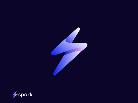 Spark - logo design by logo.sea on Dribbble Spark Logo Design, Spark Logo, Electrician Logo, Lightning Logo, Fresh Logo, Logo Design Inspiration Creative, S Logo Design, Startup Logo, Beautiful Logos Design