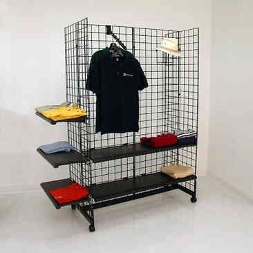 Clothing Rack Display, Stand Feria, Shop Shelving, Grid Panel, Modular Display, Visual Merchandising Displays, Floor Display, Clothing Displays, Store Windows