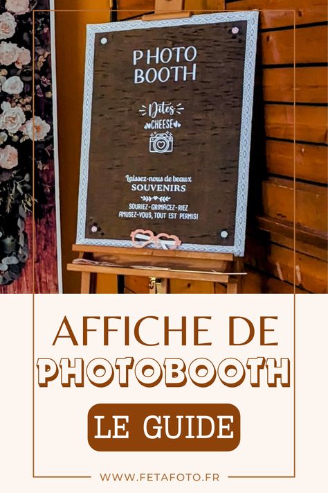 Plongez dans notre guide ultime pour une affiche de photobooth parfaite qui ajoutera une touche de déco lors de votre mariage. Découvrez les astuces ingénieuses pour une présentation mémorable lors de votre mariage. 📸✨ #Mariage #Photobooth #ConseilsÉvénementiels Diy Photobooth, Photo Boots, Photos Booth, Diy Photo Booth, Decoration Table, Photo Booth