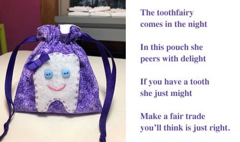 Easy to make Tooth Fairy Pouch ~ Threading My Way Tooth Fairy Pouch, Fairy Pillows, Drawstring Bag Tutorials, Fairy Pouch, Small Drawstring Bag, Summer Fair, Tooth Fairy Pillow, Bags Tutorial, Tooth Fairy