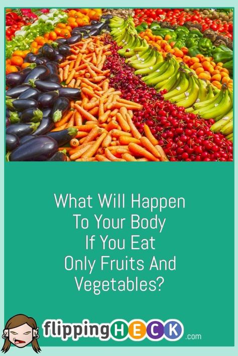 What Will Happen To Your Body If You Eat Only Fruits And Vegetables? For years it was believed that for a healthy diet you need to eat five servings of vegetables and fruits per day. This is approximately 400 grams. But in 2017, a study appeared according to which the daily intake of fruits and vegetables should be doubled. According to London scientists, this would prevent up to 7.8 million premature deaths worldwide every year. View Full Article: https://www.flippingheck.com/what-will-happen-… Vegetable Cleanse, Fruit And Vegetable Diet, Fruitarian Diet, Raw Food Diet Plan, Potato Diet, Veggie Diet, Plant Diet, Fruit Fast, Diet Diary