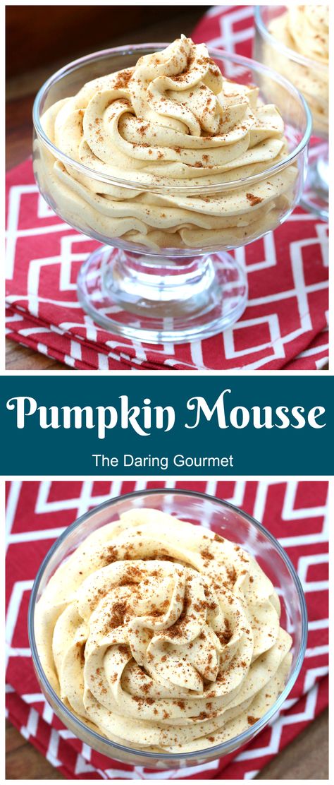 This creamy Pumpkin Mousse is deliciously silky and flavorful, comes together in 10 minutes, and is a perfect make-ahead dessert! Made from scratch. We add cream cheese for a pumpkin cheesecake mousse twist! Pumpkin Moose, Pumpkin Cheesecake Mousse, Pumpkin Mouse, Pumpkin Mousse, Cream Cheese Pie, Cheesecake Mousse, Pumpkin Desserts, Homemade Pumpkin Pie, Cheese Pumpkin