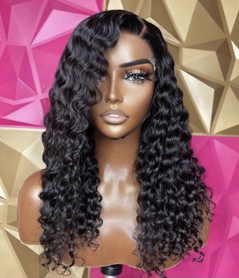 Deep Wave Wig Black Women, Wig Black Women, Deep Wave Wig, Weave Hairstyles Braided, Best Human Hair Wigs, Short Shaved Hairstyles, Trending Hair, Beef Empanadas, Big Box Braids Hairstyles