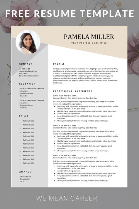 Download our completely free resume templates. Easy to customize in Microsoft Word or Pages. Save in PDF. Helpful tips and suggestions to look your best. Resume 2020. #freeresume #freeresumetemplate #modernresume #freemodernresume #modernresumetemplate Cv Template Free Download Microsoft Word Professional Resume, Resume Design Template Microsoft Word, Resume Template Free Downloadable, Free Resume Format, Free Templates Download, Professional Resume Format, Basic Resume Examples, Best Free Resume Templates, Best Cv Template