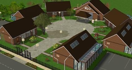 Mod The Sims - Bayview Retirement Village Sims 2 Build, Sims 2 Lots, Sims 2 Aesthetic, Sims 3 Houses Plans, Sims Blueprints, Sims Architecture, Community Village, Sims 2 House, Sims Videos