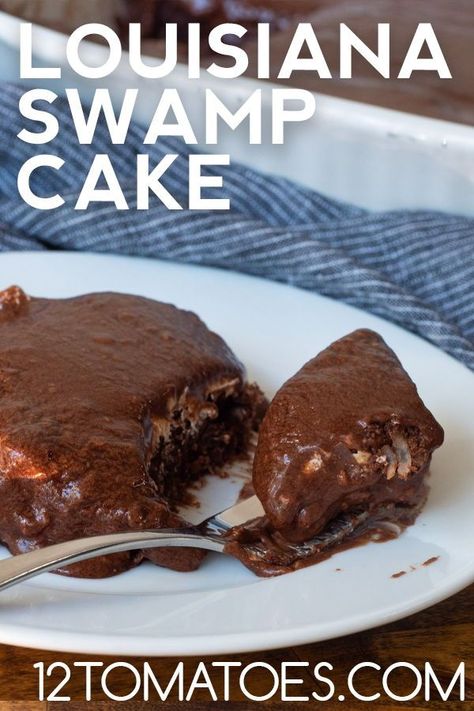 This Louisiana swamp cake recipe contains pecans, coconut, and a secret ingredient that makes this cake extra tasty: marshmallow creme. Louisiana Swamp Cake, Creole Desserts New Orleans, Cajun Desserts Easy, Lane Cake Recipe Alabama, Cajun Deserts, Louisiana Recipes Dessert, Creole Desserts, Louisiana Desserts, Louisiana Cake