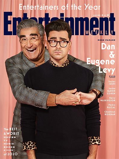 'Outlander': 11 EW Exclusive Photos | EW.com Jason Biggs, Dan Levy, Eugene Levy, Daniel Levy, Father Son Relationship, Sacha Baron Cohen, Tim Allen, Summer Board, Rose Parade