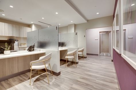 Service Center Design, Clinic Lobby, Healthcare Inspiration, Healthcare Snapshots, Waiting Room Design, Modern Hospital, Office Desk Designs, Leesburg Virginia, Medical Office Design