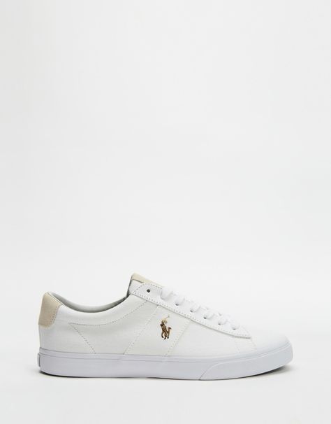 Tap into Polo Ralph Lauren's signature heritage American style from the feet up in the Sayer Sneakers. Expertly crafted from canvas, the low-top silhouette features suede trims and is emblazoned with the brand's iconic Polo Pony to the side. Let them anchor relaxed denim or chinos. Ralph Lauren Sneakers Women, College Shoes, Polo Ralph Lauren Shoes, Ralph Lauren Sneakers, Polo Shoes, Classy Fits, Uni Outfits, Polo Pony, Ralph Lauren Shoes