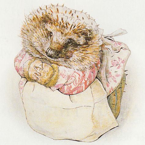 Beatrix Potter- from 'The Tale of Mrs. Tiggy- Winkle', 1905 Tales Of Beatrix Potter, Beatrix Potter Illustrations, Beatrice Potter, Beatrix Potter Books, Peter Rabbit And Friends, Benjamin Bunny, Marjolein Bastin, Potter Art, Beatrix Potter