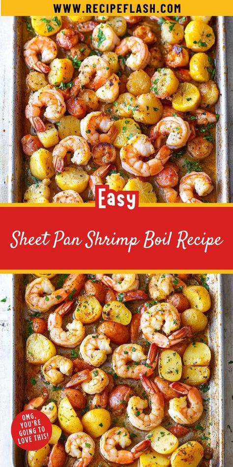 Want a seafood dinner that’s both easy and satisfying? Our Sheet Pan Shrimp Boil Recipe combines shrimp, sausage, and veggies for a one-pan feast that’s perfect for gatherings. Don’t forget to save this recipe for effortless entertaining and delicious meals any day of the week! Frozen Shrimp Sheet Pan Dinner, Shrimp And Sausage Sheet Pan Dinner, Shrimp And Sausage Sheet Pan, Shrimp And Sausage Recipes, Shrimp Sheet Pan Dinner, Corn And Sausage, Olive Garden Chicken Gnocchi Soup Recipe, Sheet Pan Shrimp Boil, Pan Shrimp Boil