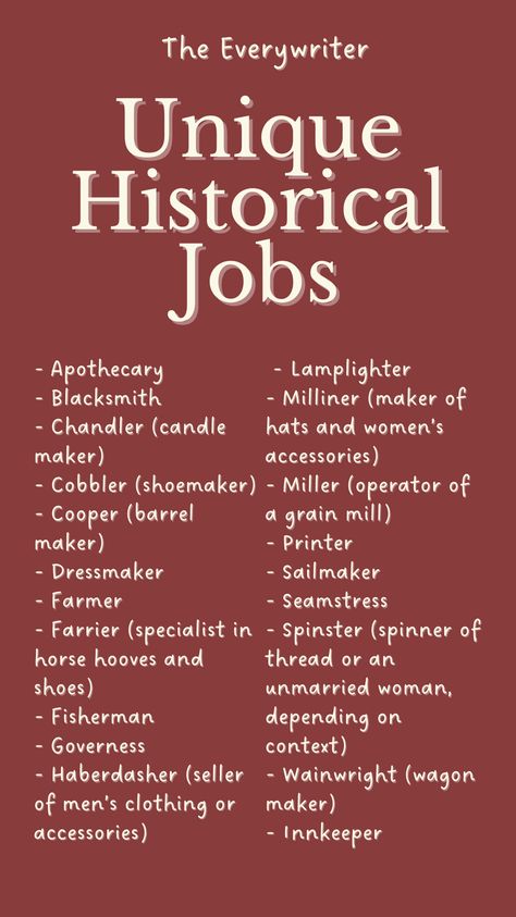 Discover unique historical jobs perfect for your next Character Profile Template or Character Sheet Writing session! These roles can inspire compelling backstories and deepen your characters' world-building. Whether you’re Creating A Character for a novel or exploring new ideas, these Writing Inspiration Tips will spark creativity. Perfect for crafting authentic Writing Dialogue Prompts and adding depth to your story. Grab these Creative Writing Tips to elevate your storytelling! Types Of Stories To Write, Contemporary Story Prompts, Writing Bully Characters, Story Bible Creative Writing, Tips Writing A Book, Character Worksheet For Writers, Third Person Writing Tips, Dialogue Tips Writing, Jobs For Story Characters