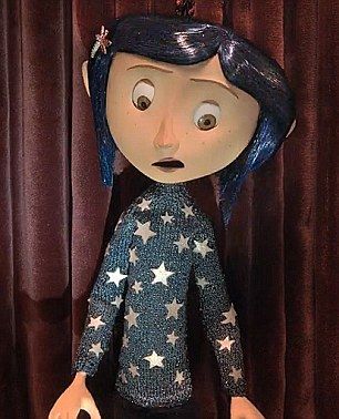 Small wonder: Designer Althea Crome hand-knitted the tiny blue star-print sweater worn by Coraline in the 2009 puppet film of the same name. It comprised of four pieces, each of which took two weeks to make Coraline Star Sweater, Midnights Bodysuit, Coraline Book, Laika Studios, Coraline Movie, Miniature Knitting, Coraline Jones, Animation Stop Motion, Tim Burton Movie