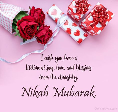 Islamic Wedding Wishes, Messages and Duas - WishesMsg Nikah Mubarak Wishes For Friend, Islamic Wedding Wishes, Wedding Congratulations Quotes, Happy Wedding Wishes, Wedding Wishes For Friend, Islamic Wedding Quotes, Marriage Messages, Islamic Birthday Wishes, Wedding Wishes Messages