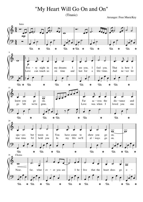 Now everyone will be able to play this beautiful love song "My Heart Will Go On and On"! Follow the link and enjoy free sheet music, youtube tutorial, and much more! Enjoy! My Heart Will Go On Violin Sheet Music, My Heart Will Go On Piano Letters, My Heart Will Go On Piano, My Heart Will Go On, Popular Piano Sheet Music, Piano Songs Sheet Music, Beginner Piano Music, Free Piano Sheet Music, Piano Notes Songs