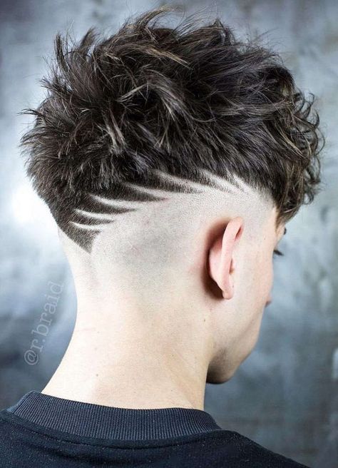 Neckline Haircut, Hair Designs For Boys, Burst Fade Mohawk, V Shaped Haircut, Fade Haircut Designs, Hair Designs For Men, Cool Hair Designs, Barbers Cut, Hairstyle Tips