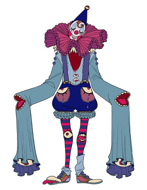 Clown Outfit Drawing, Pierrot Costume, Clown Outfit, Outfit Drawing, Pierrot Clown, Clown Clothes, Arte Grunge, Cute Clown, Fantasy Magic