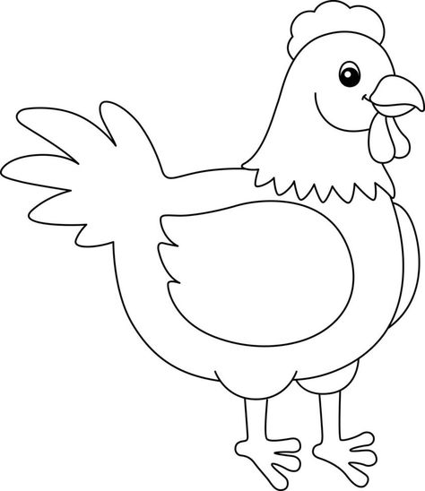 Chicken Coloring Pages, Farm Cartoon, Farm Mobile, Chicken Coloring, Alphabet Pictures, Cute Chicken, Coloring Sheets For Kids, Cute Chickens, Animal Clipart