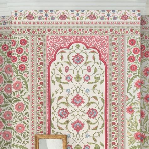 Mark D. Sikes Interiors on Instagram: "Our Montecito Panel Sets with @schumacher1889 inspired by the paisley, floral and medallion designs we have created with Schumacher over the years.   Photography by @amyneunsinger #markdsikes #markdsikesinteriors #mdsinteriors #celebratebeauty #marksdesk #mdsspringblooms🌷" Pichwai Designs, Mughal Aesthetic, Mark D Sikes Interiors, Jaipur Prints, Indian Wedding Deco, Print Pattern Design, Mughal Art Paintings, Mark D Sikes, Vintage Crockery