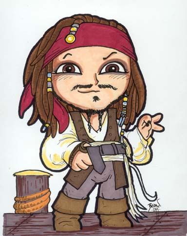 Chibi-Jack Sparrow 3. by hedbonstudios on DeviantArt Jack Sparrow Drawing, Johnny D, Captain Jack Sparrow, Cartoon Sketches, Pirate Life, Captain Jack, Jack Sparrow, Hippie Art, Pirates Of The Caribbean