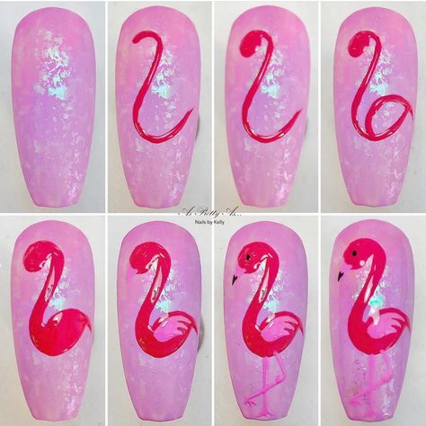 Classy Nail Art Ideas, Flamingo Nails, Quick Nail Art, 3d Nail Art Designs, Nail Art Diy Easy, Animal Nail Art, Fake Nails Designs, Beauty Hacks Nails, Nail Art Pictures