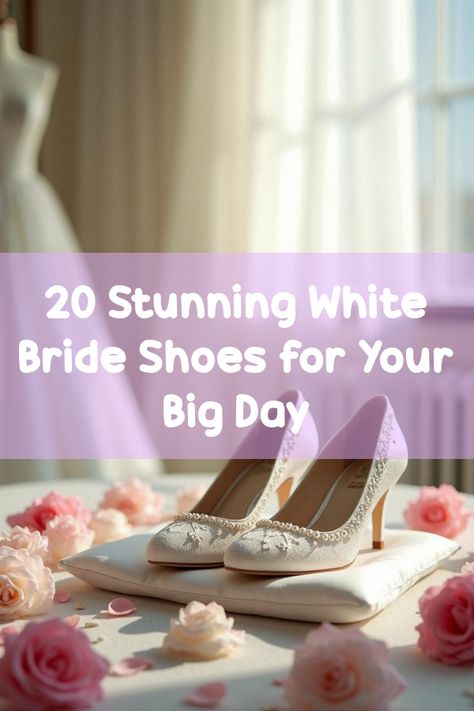 Did you know that white bride shoes can be the secret to your unforgettable wedding look? From elegant stilettos to comfy flats, discover the styles that fit your vibe. Step into a world of stunning designs perfect for every bridal gown. Whether you're walking down the aisle or dancing the night away, the right shoes make all the difference. Explore must-know tips and trending designs now! Dream Wedding Shoes, Comfy Flats, White Bride, Wedding Flats, Bridal Heels, Walk Down The Aisle, Classic Pumps, Bride Shoes, Wedding Look