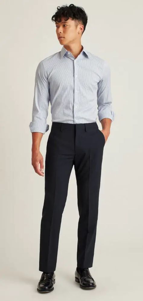 Men's Business Casual Pants (Dress Pants for the Office) - Sharp Confident Man Smart Attire Men, Suits Men Office, Business Casual Guy Outfits, Mens Fashion Work Business, Business Outfits Man, Dark Grey Dress Pants Outfit Mens, Mens Casual Workwear, Work Suits Men Business Attire, Mens Office Outfits Business Casual