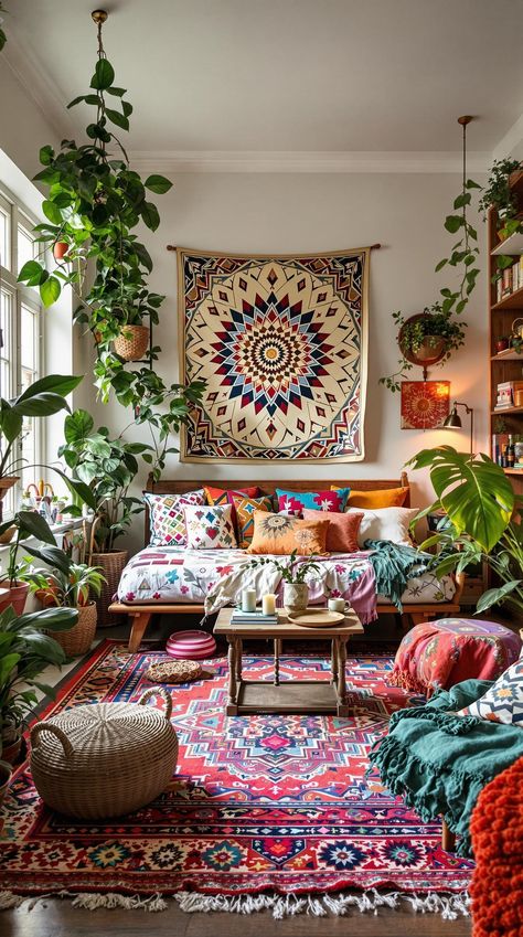 Bedroom Ideas For Adults Maximalist Feminine Bedroom, Boho Maximalist Bedroom, Bohemian Maximalist Decor, Bedroom Ideas For Adults, Green Boho Bedroom, Maximalist Bedroom, Colorful Bedroom, Feminine Bedroom, Zen Bedroom