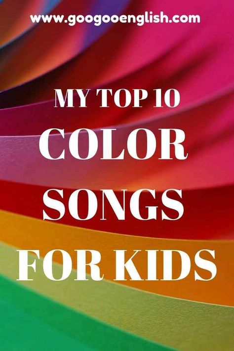 EFL ESL Color Songs for Kids | My Top 10 Color Songs For Toddlers, Beautiful Day Song, What Color Am I, Number Song, Red Song, Kindergarten Music, Kindergarten Colors, Songs For Toddlers, Super Simple Songs