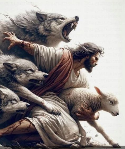 RANDYS777 on X: "No demon in hell can touch you. Though the wolves may seek to take you out, to silence your voice, the King of Kings, Yeshua, Jesus Christ of Nazareth is your rear guard! No weapon formed against you, shall prosper! His love shall shield you and protect you in every step you… https://t.co/H5nJnothMt" / X Jesus Love Images, Biblical Artwork, Jesus Our Savior, Jesus Wall Art, Jesus Artwork, Jesus Christ Artwork, Christian Images, Jesus Christ Art, Prophetic Art