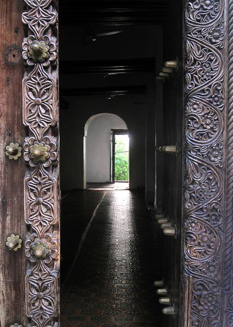 Carved Swahili mosque door - Lamu Archipelago, Kenya by david schweitzer, via Flickr Swahili Design, Swahili Culture, African Doors, Mosque Door, Door Tattoo, Lamu Island, Lamu Kenya, Dark Continent, Cultural Crafts