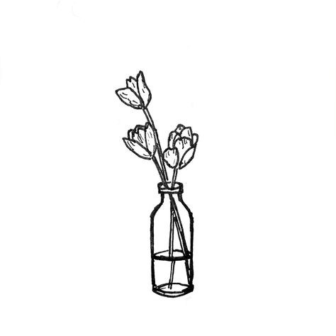 october 2021 Tulip Tattoo Old School, Water Vase Tattoo, Vase Of Tulips Tattoo, Tulip Vase Tattoo, Flower In Vase Tattoo, Vase Tattoo, Rain Tattoo, School Portfolio, Flower Tat