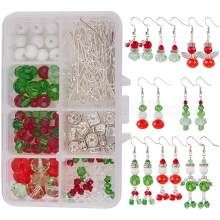 Diy Christmas Earrings, Christmas Jewelry Diy, Diy Jewelry Kit, Tassel Earing, Holiday Beading, Earring Kit, Jewelry Making Kits, Christmas Bead, Jewelry Making Kit