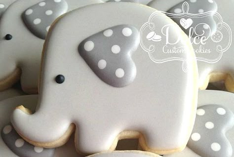 Elephant Baby Shower Cookies, Elephant Cookies, Elephant Shower, Vanilla Sugar Cookie, Baby Elefant, Shower Cookies, Elephant Baby Showers, Baby Cookies, Creative Cookies