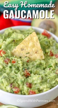 We love enjoying this easy restaurant style guacamole recipe with nachos and tacos. It's one of my favorite authentic guac recipes ever! #spendwithpennies #guacamole #homemadeguacamole #easyguacamole #guac #authenticguacaomole Guacamole Recipe Easy Homemade, Yogurt Sauces, Authentic Guacamole Recipe, Chipotle Guacamole, Guac Recipe, Authentic Guacamole, Homemade Guacamole Recipe, Best Guacamole, Chipotle Mexican Grill