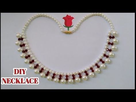 Diy Jewelry Ideas, Pearl Beaded Necklace, Pearl Jewelry Design, Ideas Jewelry, Beading Jewelery, Beaded Necklace Diy, Beaded Jewelry Tutorials, Necklace Diy, Long Beaded Necklace