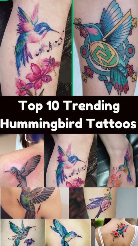 tatto design Color Hummingbird Tattoo, Hummingbird Tattoos For Women, Hummingbird Tattoo Meaning, Hummingbird Tattoo Ideas, Hummingbird Tattoos, Hummingbird Tattoo, Top Tattoos, Dainty Tattoos, Humming Bird