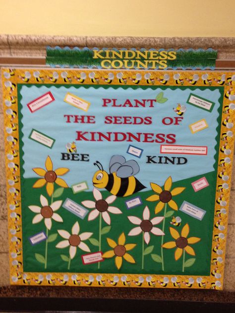 Plant the Seeds of Kindness Kindness Counts Bulletin Board Character Education Spring Time Bulletin Board Ideas, Kindness Bulletin Board Ideas, Plant Seeds Of Kindness, Seeds Of Kindness, Kindness Counts, Kindness Bulletin Board, Spring Bulletin, Spring Bulletin Boards, Church Bulletin Boards