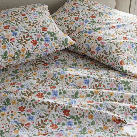 Bed Sheet Sets | The Company Store Decorative Lumbar Pillows, Fitted Bed Sheets, The Company Store, Percale Sheets, Bedding Essentials, Sheet Sets Full, Strawberry Fields, Flat Bed, King Sheet Sets